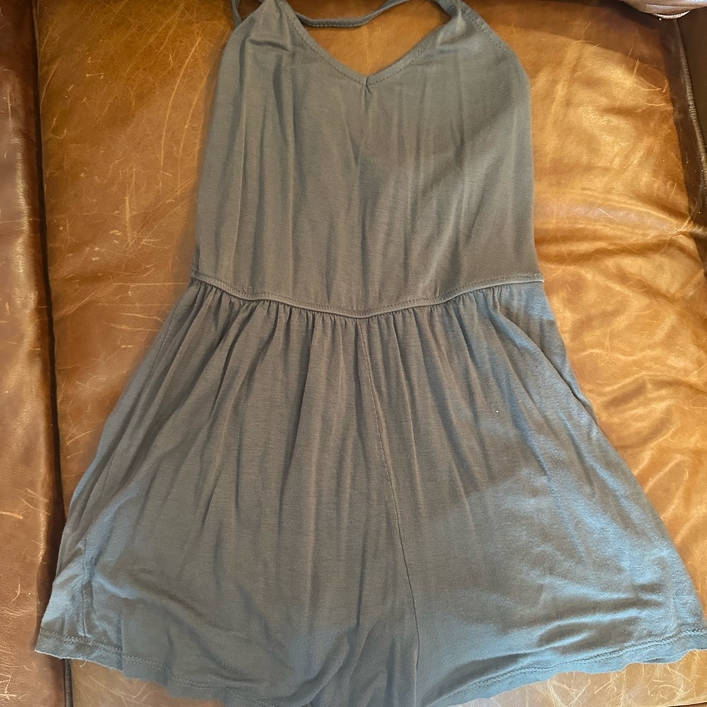 Green Halter Romper